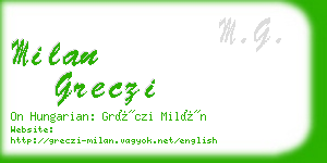 milan greczi business card